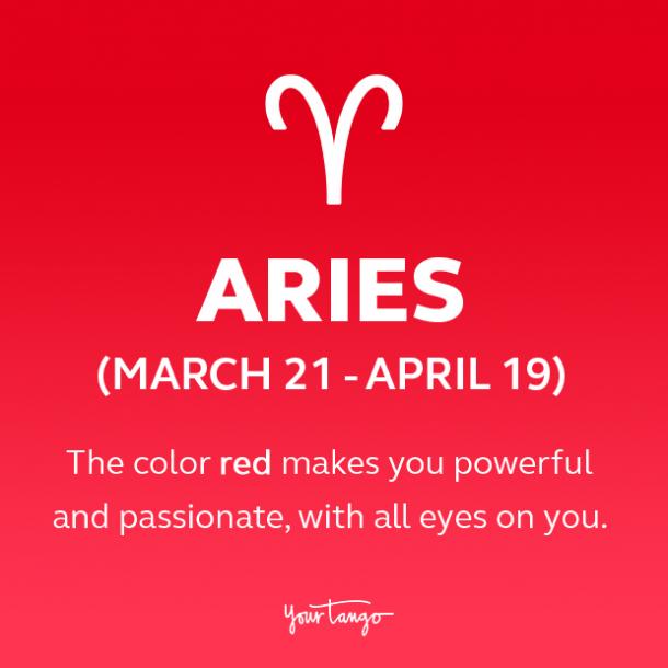 Signe du zodiaque Bélier couleur rouge