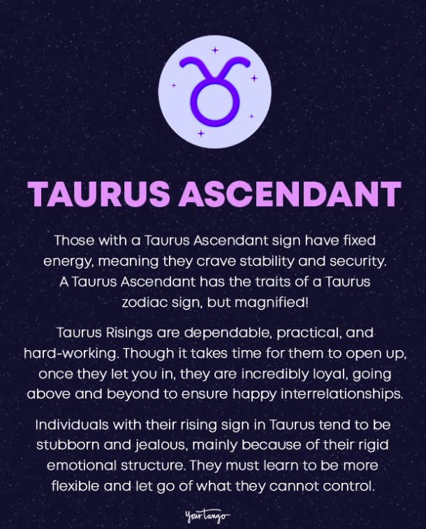Traits du signe ascendant du taureau
