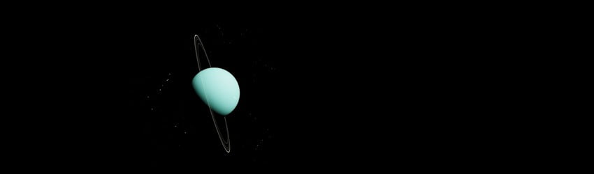 La planète Uranus dans l’espace sombre.
