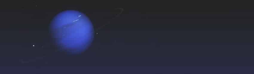La planète Neptune dans l'espace sombre.