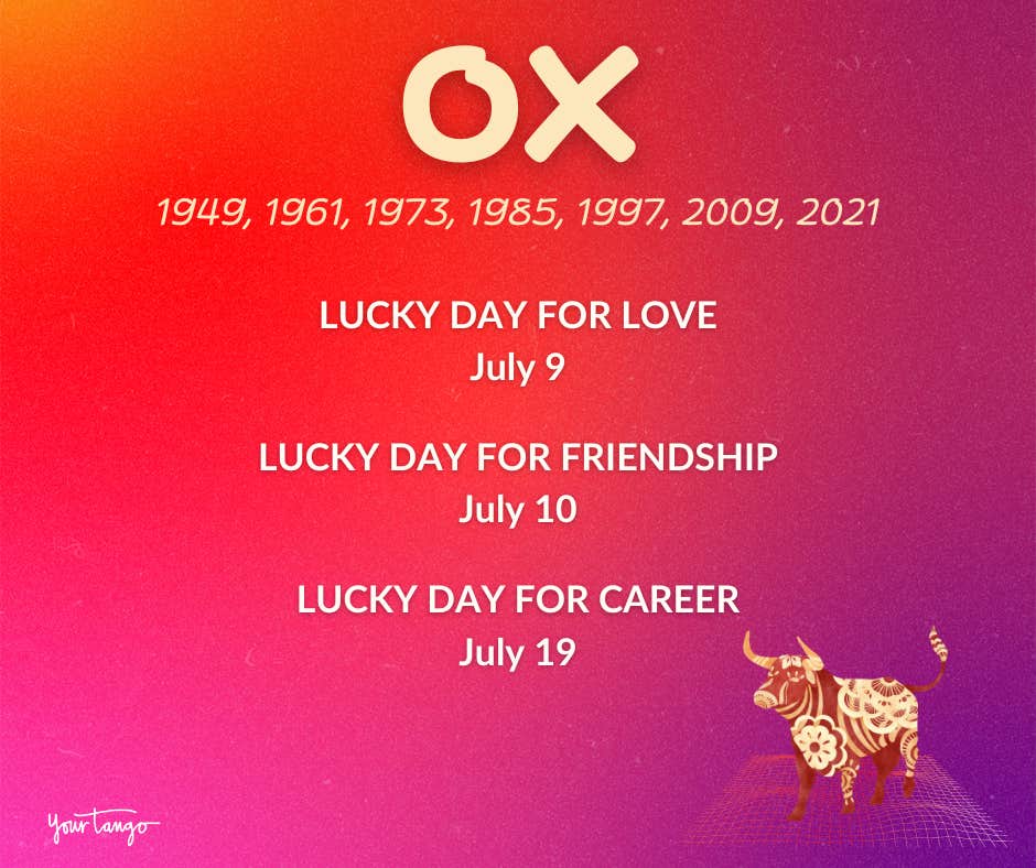 Horoscope chinois du bœuf de juillet 2024