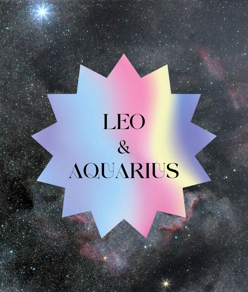 Le signe du zodiaque Leo Aquarius se marie puissant ensemble