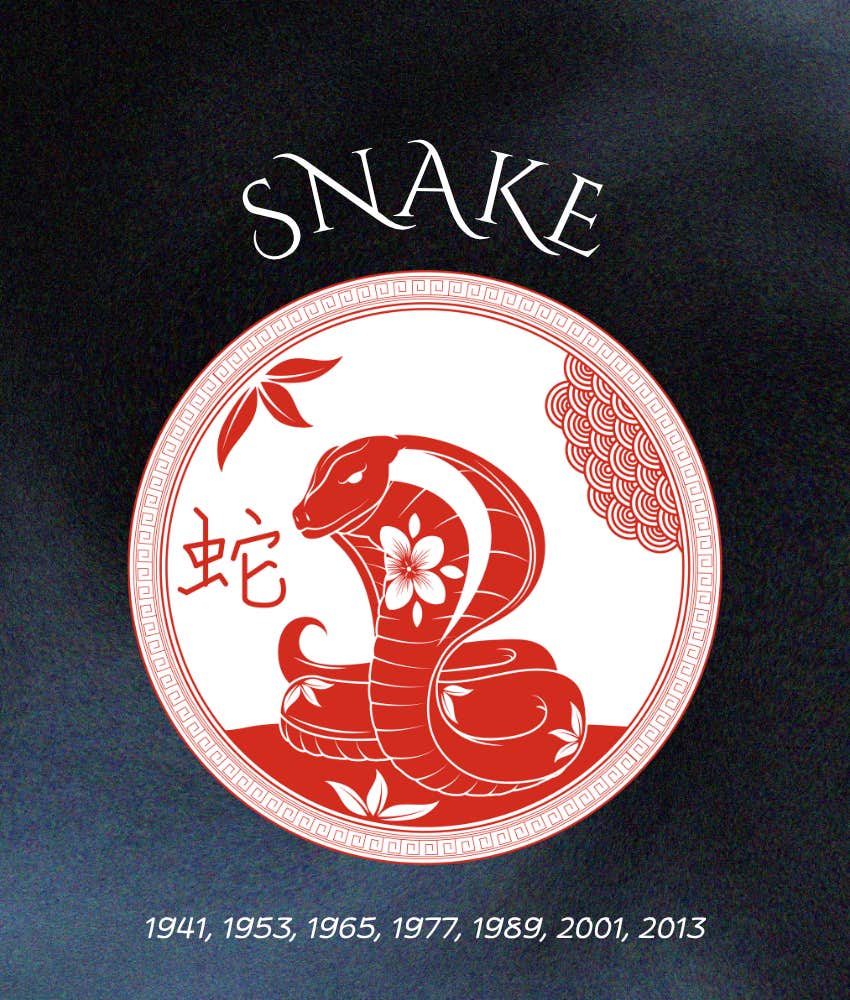 serpent signes du zodiaque chinois chance amour 24 - 30 novembre 2025